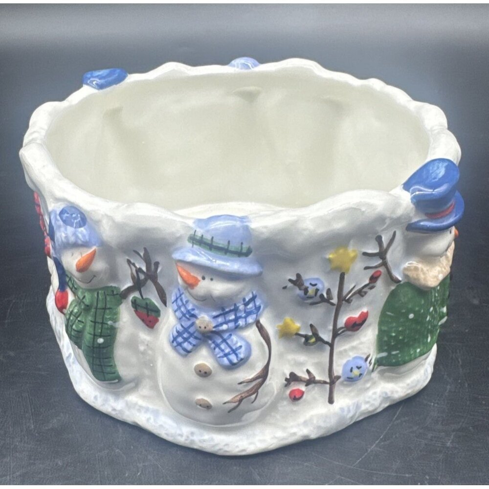 St Nicholas Square BUTTON UP‎ Snowman Dip Mix Set Bowl & Spreader Christmas - Picture 5 of 14